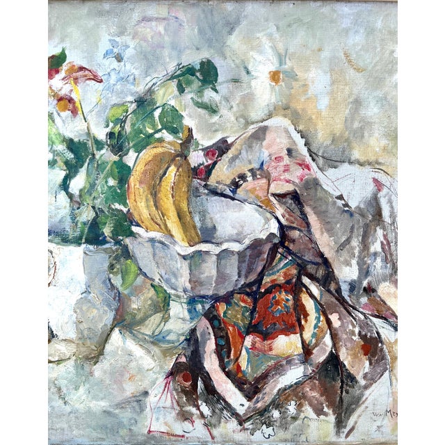 Red William Meyerowitz, Post Impressionist Oil Painting Still Life With Fruit William Meyerowitz Wpa Art For Sale - Image 8 of 11