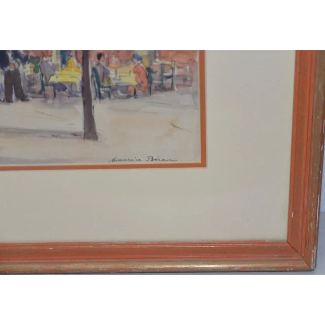 Vintage French Watercolor by Maurice Beran C.1970 For Sale - Image 4 of 8