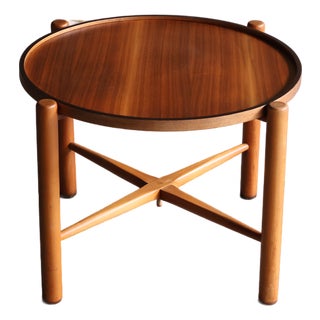 Folding Tray Table Attributed to Hans Wegner, Denmark, 1960s For Sale