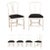 Swedish 1890s Painted Wood Dining Room Side Chairs with Black Fabric - Set of 6 For Sale - Image 13 of 13