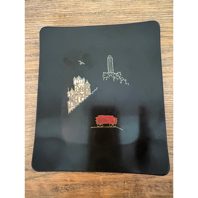 1970s Rare Couroc Company Inlaid Tray of San Francisco Historic Sites For Sale - Image 9 of 9