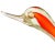 Glass Vintage Cenedese Murano Yellow Orange Uranium Uv Reactive Gold Flecks Italian Art Glass Bird Sculpture For Sale - Image 7 of 10