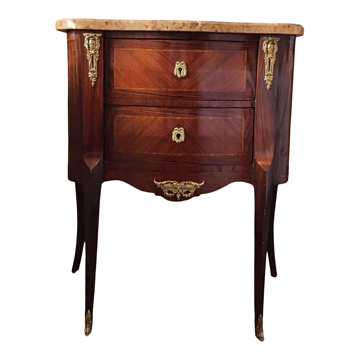 Vintage Style Marble Top Small Table Chairish