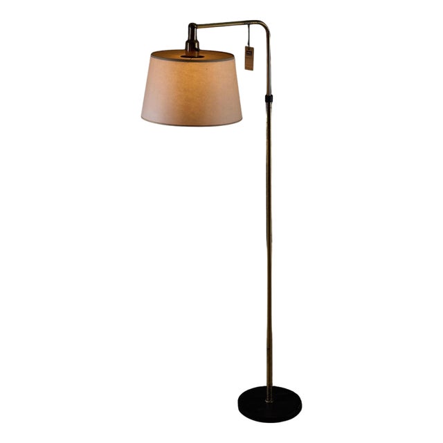 Brass Model 3396 Floor Lamp with Adjustable Stem from Metalarte, 1960s For Sale