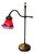 Antique Brass and Pate de Verre Glass Shade Table Lamp, 1890s For Sale
