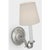 Channing Single Sconce in Polished Nickel with Linen Shade Designer: Thomas O'Brien Finish: Polished Nickel Height: 14"...