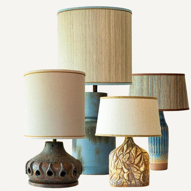 Blue and Brown Ceramic Table Lamps attributed to R. Houben, 1970 For Sale - Image 10 of 10