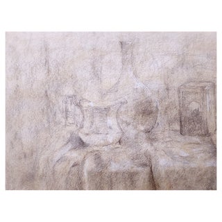 Gilbert Pastor, Still Life with Pots, Drawing on Paper For Sale