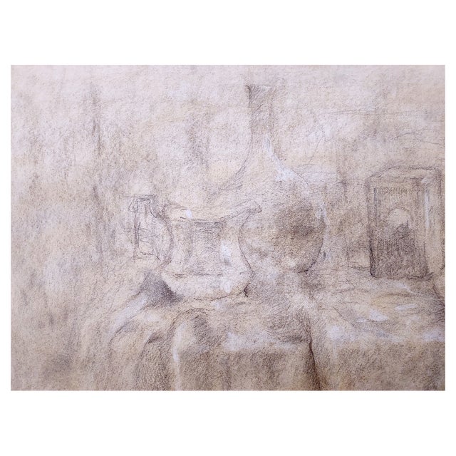 Gilbert Pastor, Still Life with Pots, Drawing on Paper For Sale