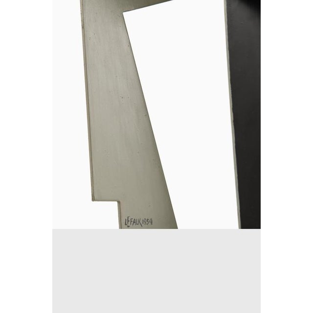 This rare sculpture by lars-erik falk, created in 1954, exemplifies the artist’s dedication to geometric abstraction and...