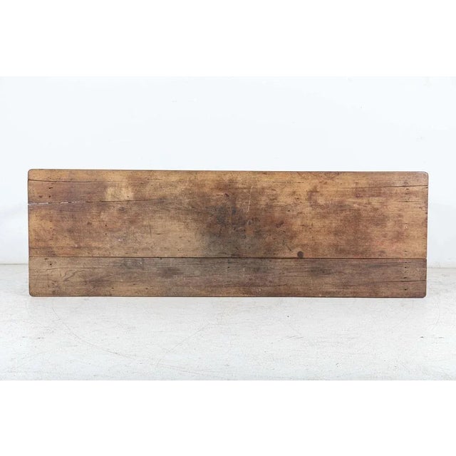 Large 19th Century English Vernacular 2 Plank Work Table For Sale - Image 4 of 17