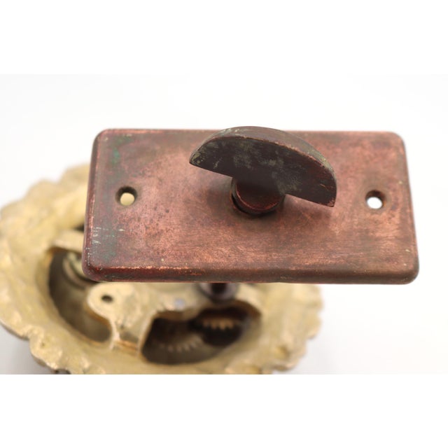 Early 20th Century Antique Victorian Mechanical Twist Brass Doorbell For Sale - Image 5 of 6