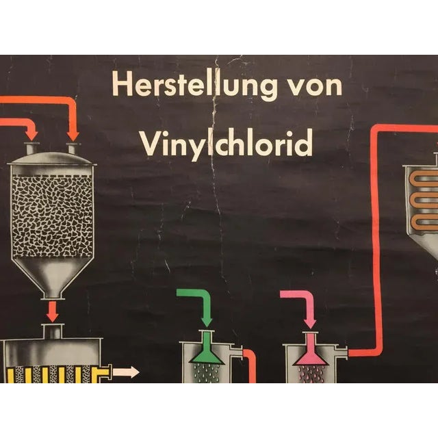 East German Vintage Roll-Down Scientific School Chart For Sale - Image 4 of 9