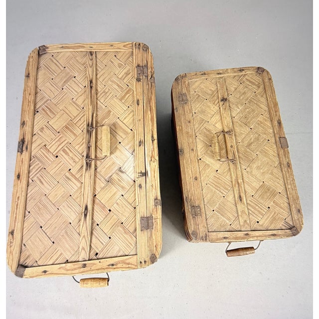Allmoge Spankörbe Basket Set, 1890s, Set of 2, in Good conditions. Designed 1890 to 1919
