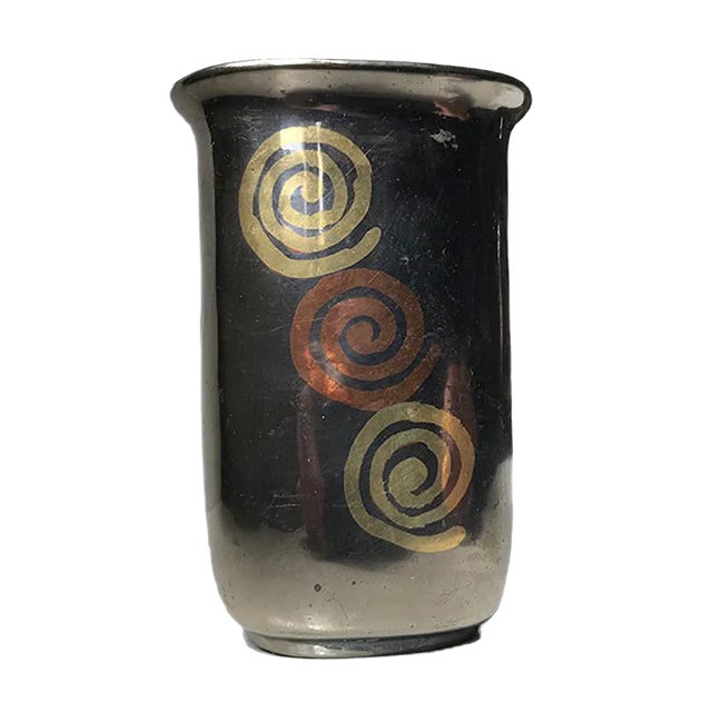 Art Deco Dinanderie Vase, 1930s For Sale