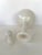 Mid-Century Milk Glass Bath Oil Bottle With Stopper 11.25” For Sale - Image 4 of 5
