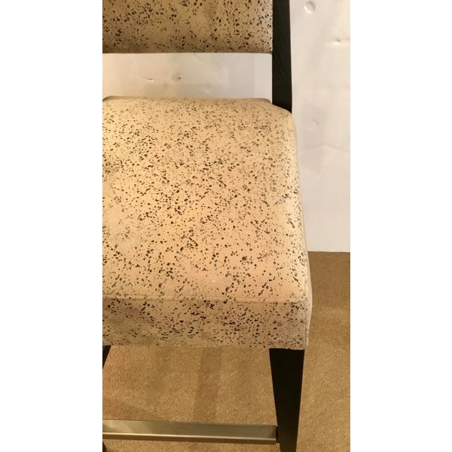 Modern Caracole Modern Beige Pebble Counter Stools Pair For Sale - Image 3 of 6