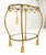 Italian Gold Gilt Steel Rope Style Kidney Shape Glass top Side Lamp Table Mint For Sale - Image 6 of 17
