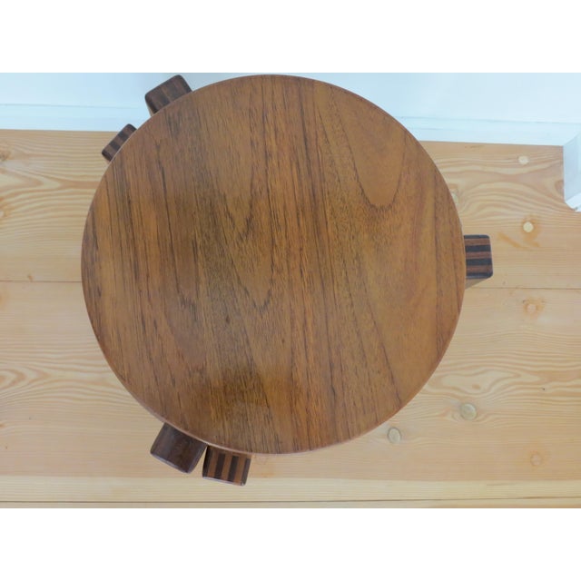 Mid-Century Teak Round Stacking Side Tables, 1960s, Set of 2 For Sale - Image 17 of 18