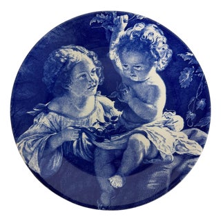 Vintage J H Weatherby Staffordshire, England Cherub Children Decorative Plate For Sale