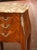 Pair Mid-Century French Louis XV Marquetry Bedside Tables With Marble Tops For Sale - Image 10 of 11