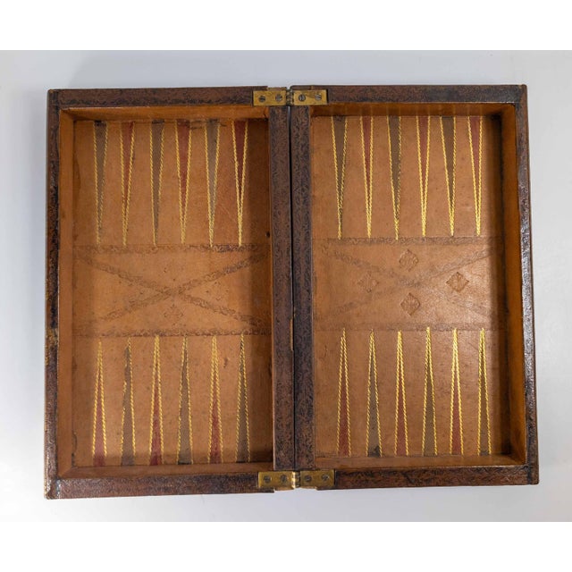 20th Century Faux Leather Book Game Box for Chess, Checkers or Backgammon For Sale - Image 4 of 13