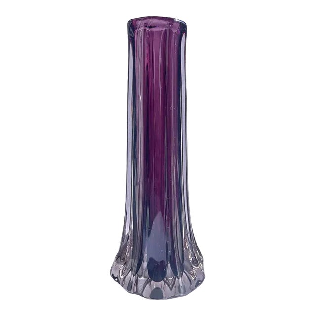 Early 20th Century Topaz Crystal Vase For Sale
