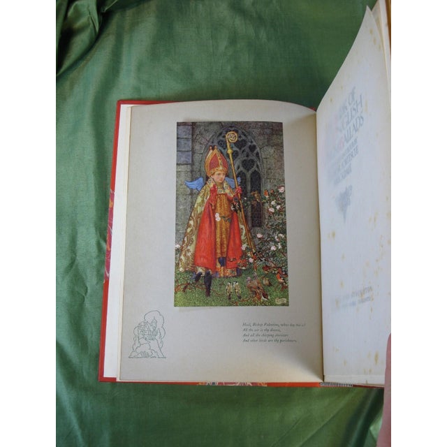 Early 20th Century Art Book Eleanor Fortescue Brickdale, 24 Full Color Tipped in Illustrations Fine Re-Binding "Old English Songs & Ballads" For Sale - Image 11 of 18