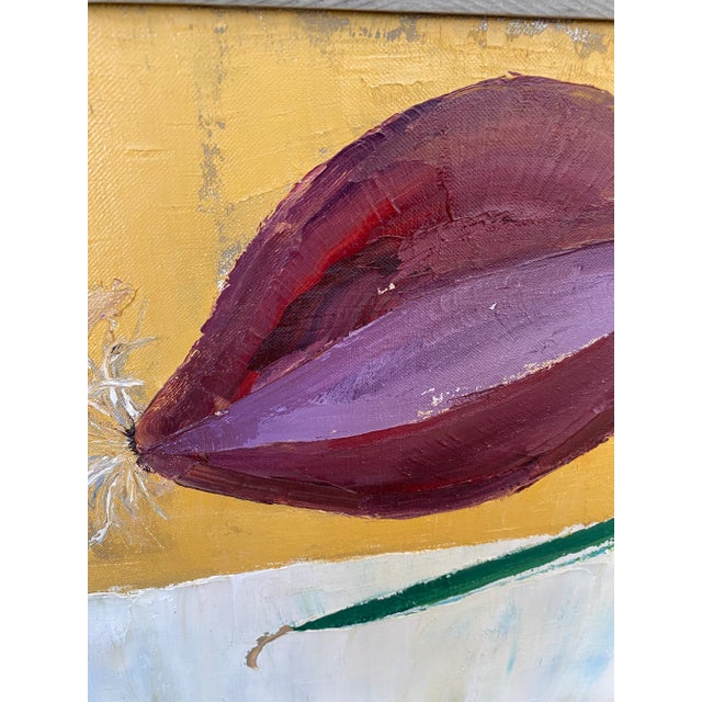 1960s Vintage Still Life Onions Oil Painting Signed For Sale In Denver - Image 6 of 13