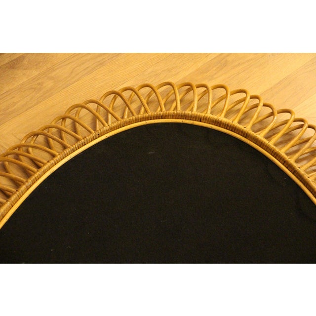 Oval Wall Mirror in Rattan and Bamboo, 1960s For Sale - Image 15 of 16