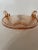 Art Nouveau 1940’s Fenton Blush Pink Depression Glass Bowl With Birds For Sale - Image 3 of 7