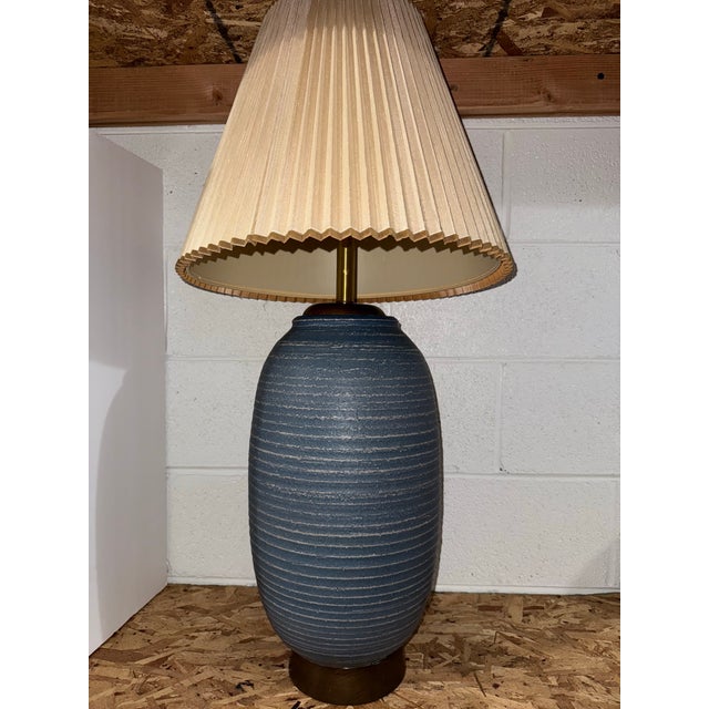 Mid-Century Modern Mid Century, Modern Monumental Turned Studio Pottery Ceramic Lamp For Sale - Image 3 of 8