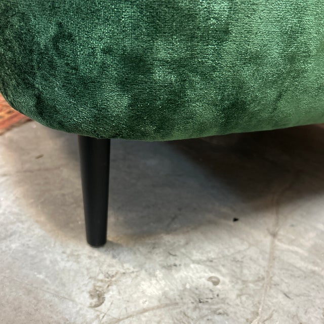 Cesare Lacca Mid Century Emerald Color Settee/ Sofa Style Cesare Lacca For Sale - Image 4 of 10