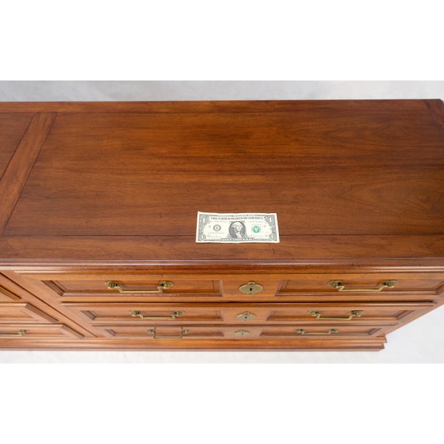 Baker Furniture Company Baker 10' Extra !Long! 9 Drawers Campaign Directoire Style Credenza Dresser MINT For Sale - Image 4 of 17