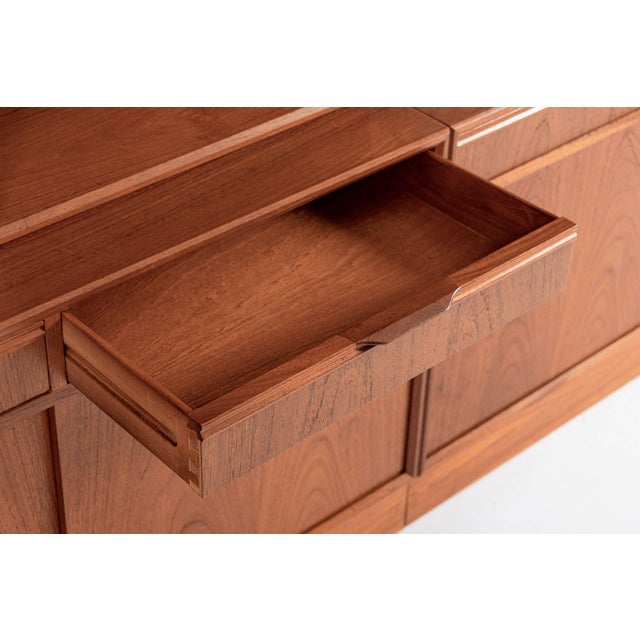 Mid-Century Danish Teak Wood Bookshelves With Dropdown Desk by Bjerringbro Møbler For Sale - Image 11 of 16