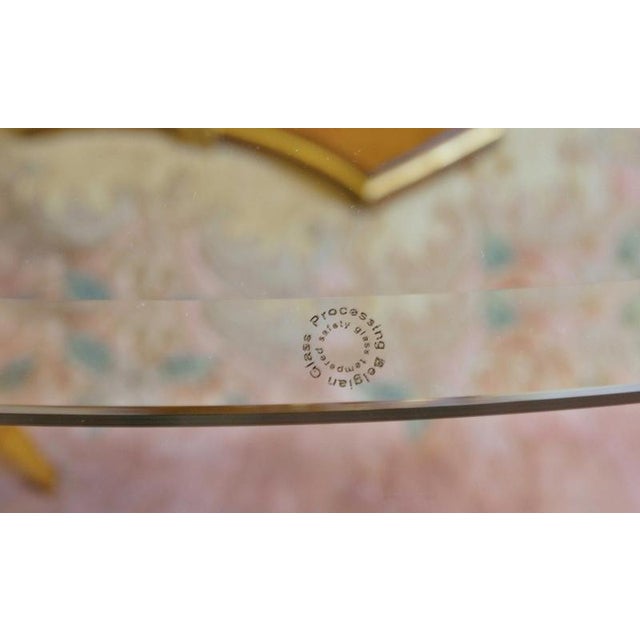 Round Dining Table with Gilded Carving and Rotating Center For Sale - Image 6 of 9