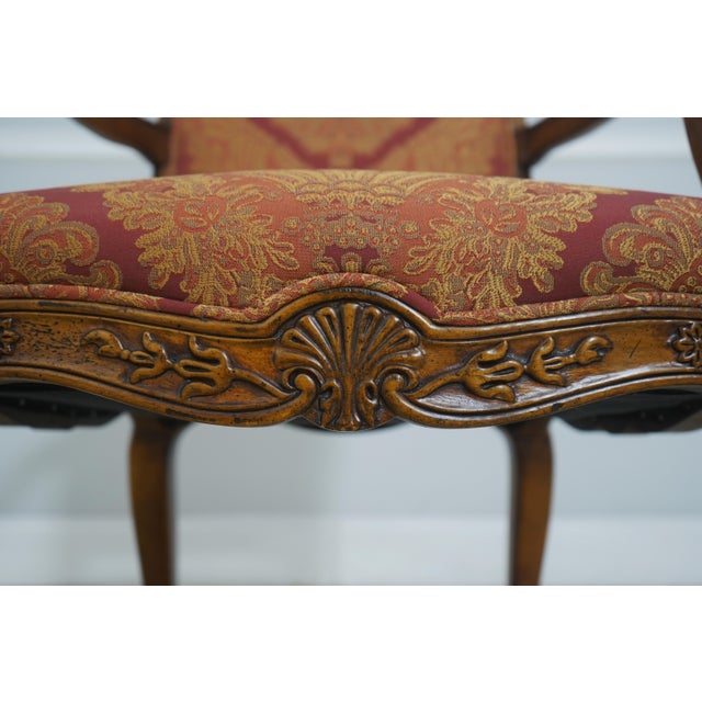 Set of 8 Louis XV Style Burgundy and Gold Dining Chairs For Sale - Image 13 of 18