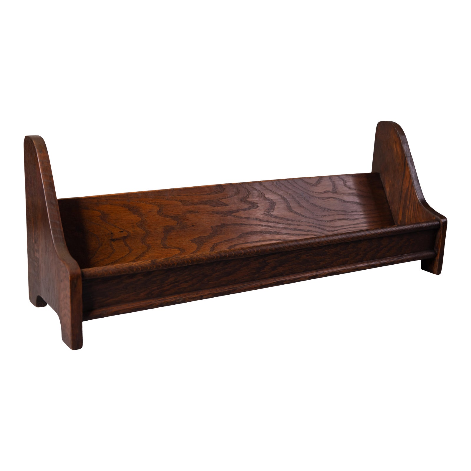 Large Antique English Oak Table Top Book Rack Stand Chairish