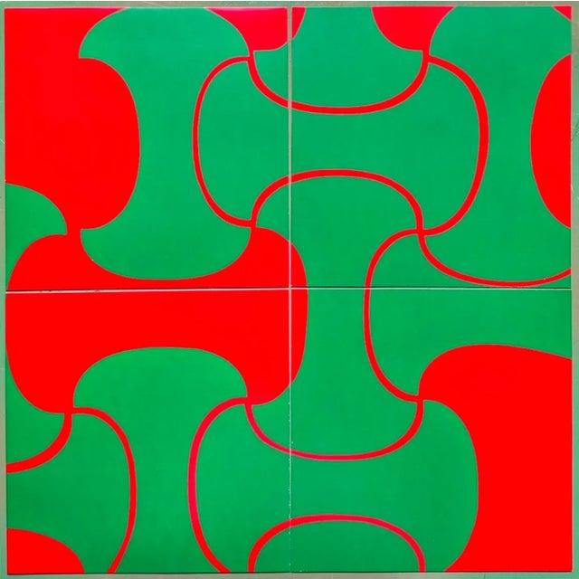 Aen T. Sauerborn, Screenprints, 1969, Signed & Limited Concrete Art, Set of 4 For Sale - Image 7 of 7