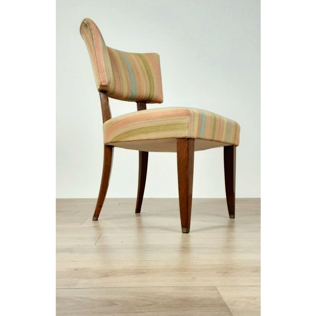 Vintage Italian Chairs in Walnut, 1940s, Set of 4 For Sale - Image 9 of 10