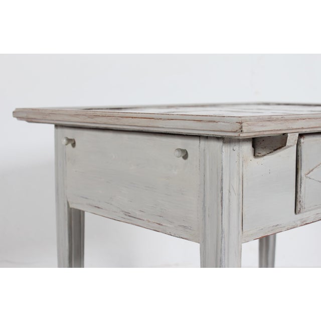 Antique Empire Table with Dutch Tile Top, Denmark, 19th Century For Sale - Image 6 of 16