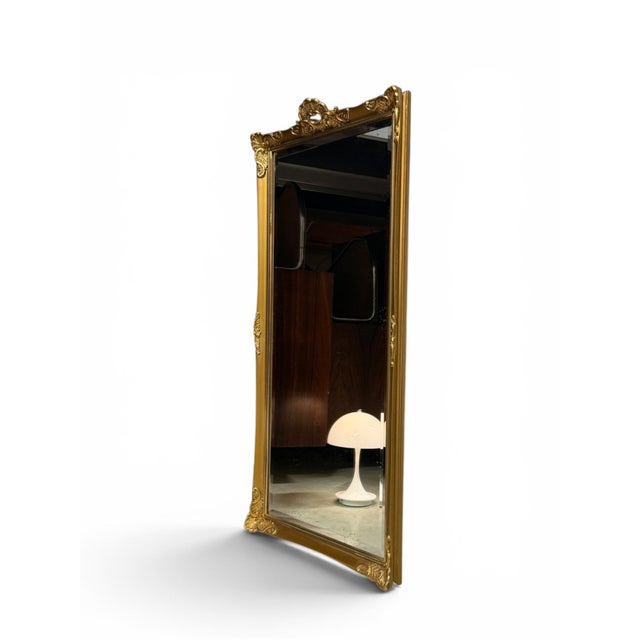 Gilt Wall Mirror from Aarhus Glasimport & Glassliberi A/S, Denmark, 1960s For Sale - Image 9 of 9