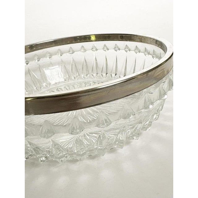 Glass Vide-Poche with Irom Rim, France, 1980s For Sale - Image 9 of 12