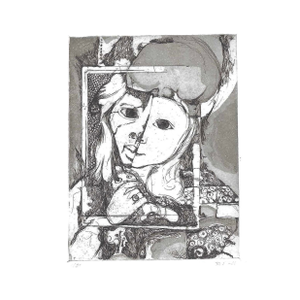 Rosemary Ladd Modern Portrait Etching