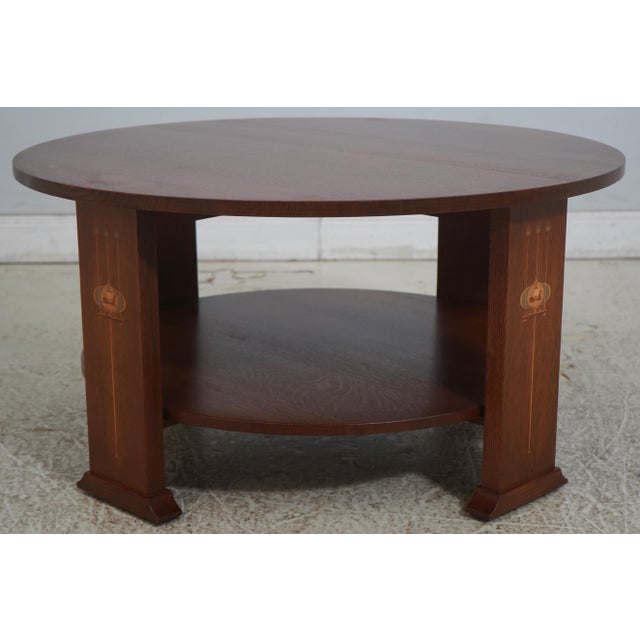 Age: C.2011 Details: Finish no.32 High Quality Construction Large Impressive Table Nice Inlay Work Throughout Arts &...