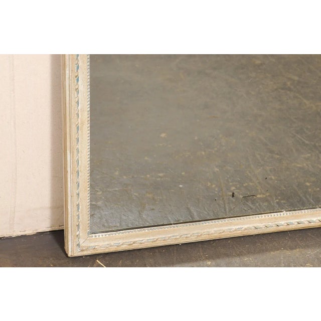 19th Century French Painted Wood Mirror For Sale - Image 11 of 12