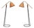 Floor Lamps in Brass, Rattan and Metal from Falkenbergs Belysning, Sweden, 1950s, Set of 2 For Sale