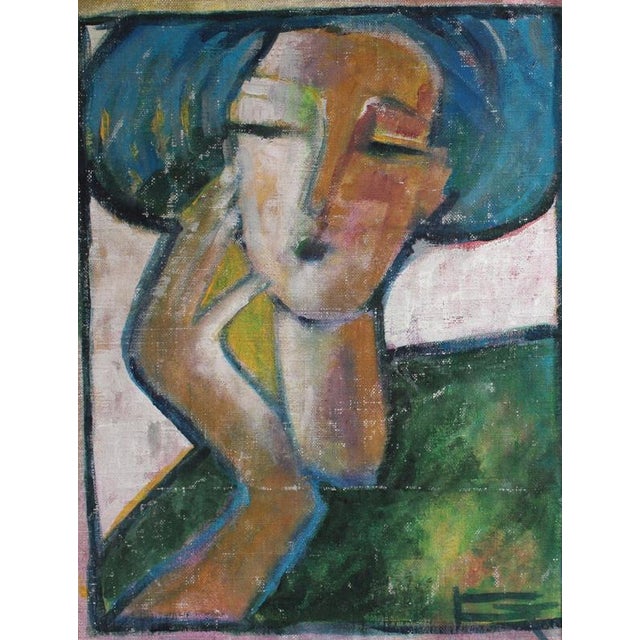 Hidden portraits xxxvi', acrylic on canvas mounted on board, florentine school (circa 1980s-90s). This gallery has...