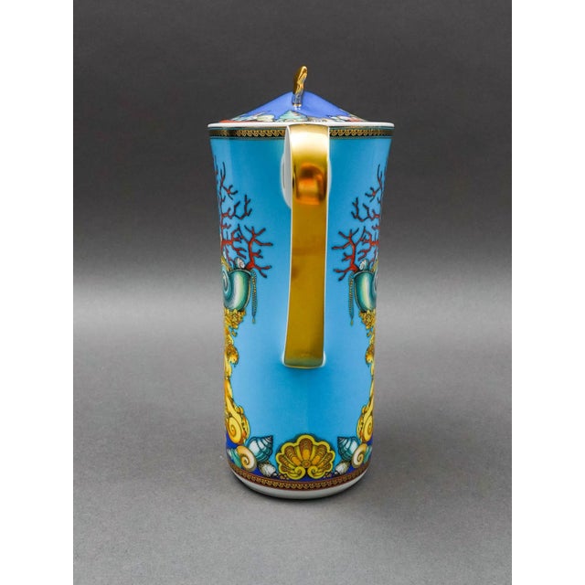 Mid-Century Modern Mid 20th Century Versace Rosenthal Germany Les Tresors De La Mer Lidded Coffee Pot New With Box For Sale - Image 3 of 11