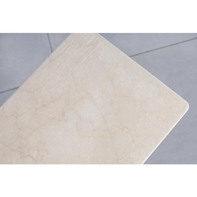 Vintage Italian Modern Botticino Marble Dining Table, 1970s For Sale - Image 12 of 12